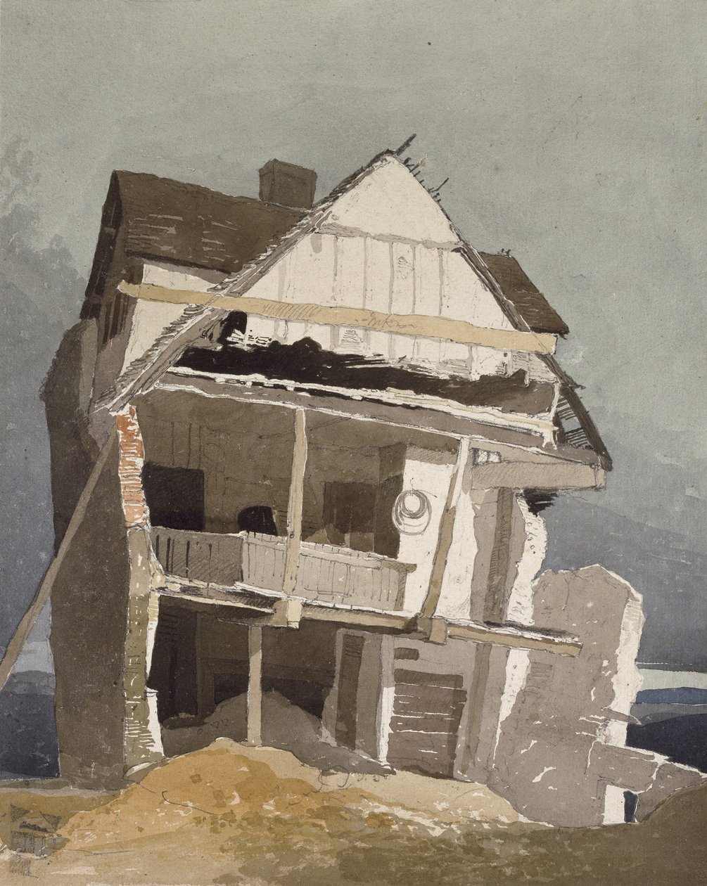 Een Verwoest Huis, 19e eeuw door John Sell Cotman