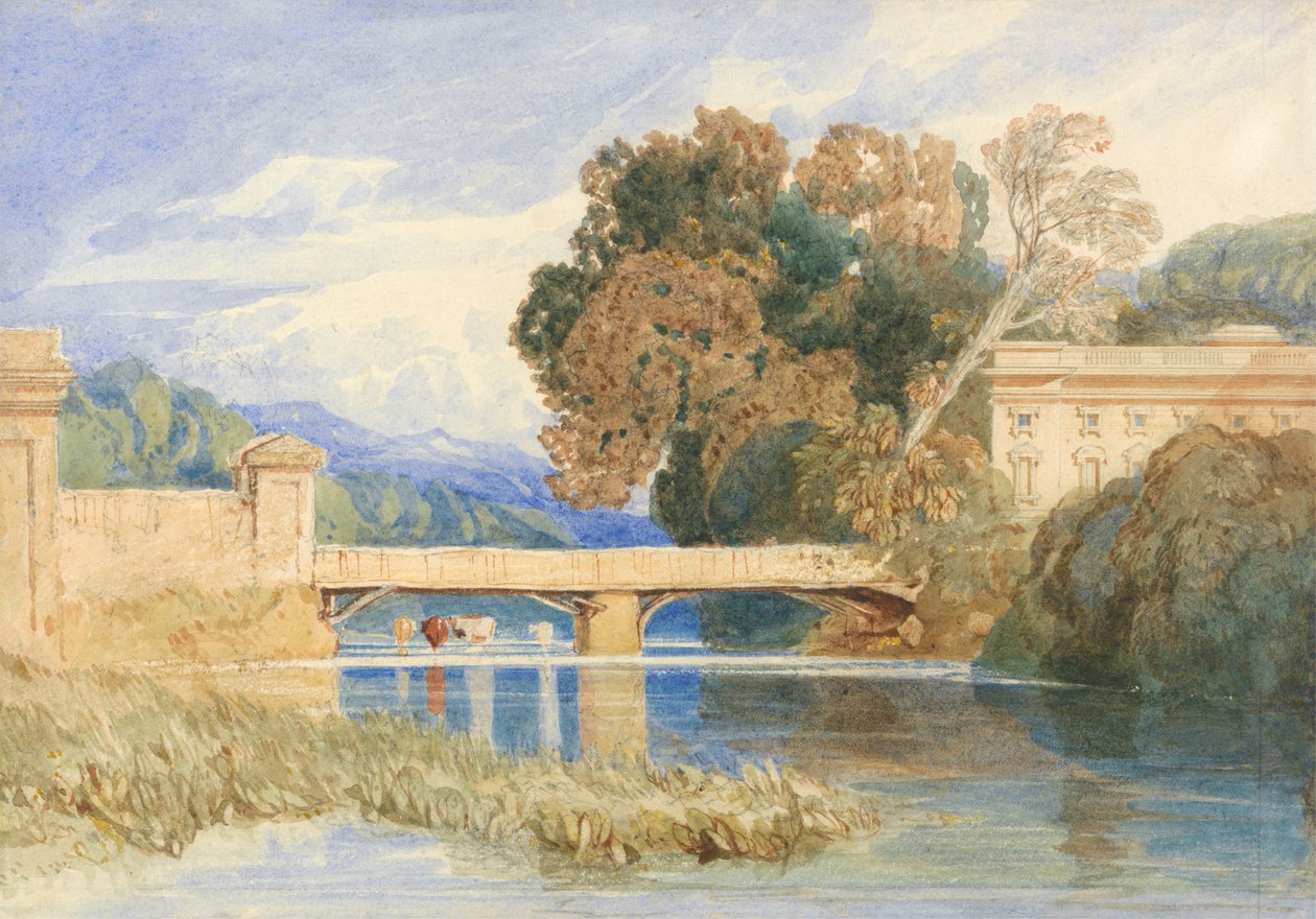 Chateau Navarre, nabij Evreux, Normandië door John Sell Cotman
