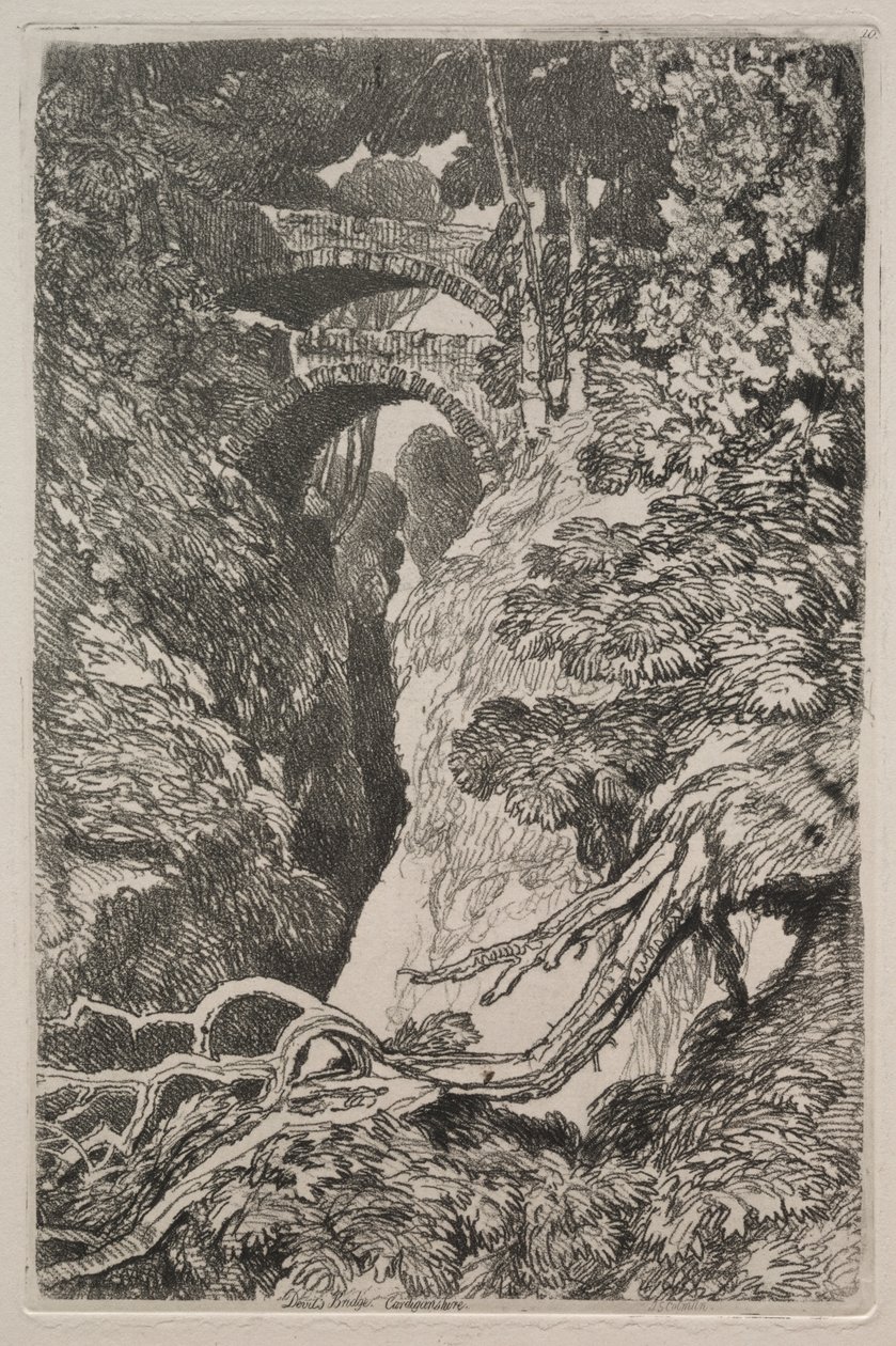 Liber Studiorum: Duivelsbrug, Cardiganshire door John Sell Cotman