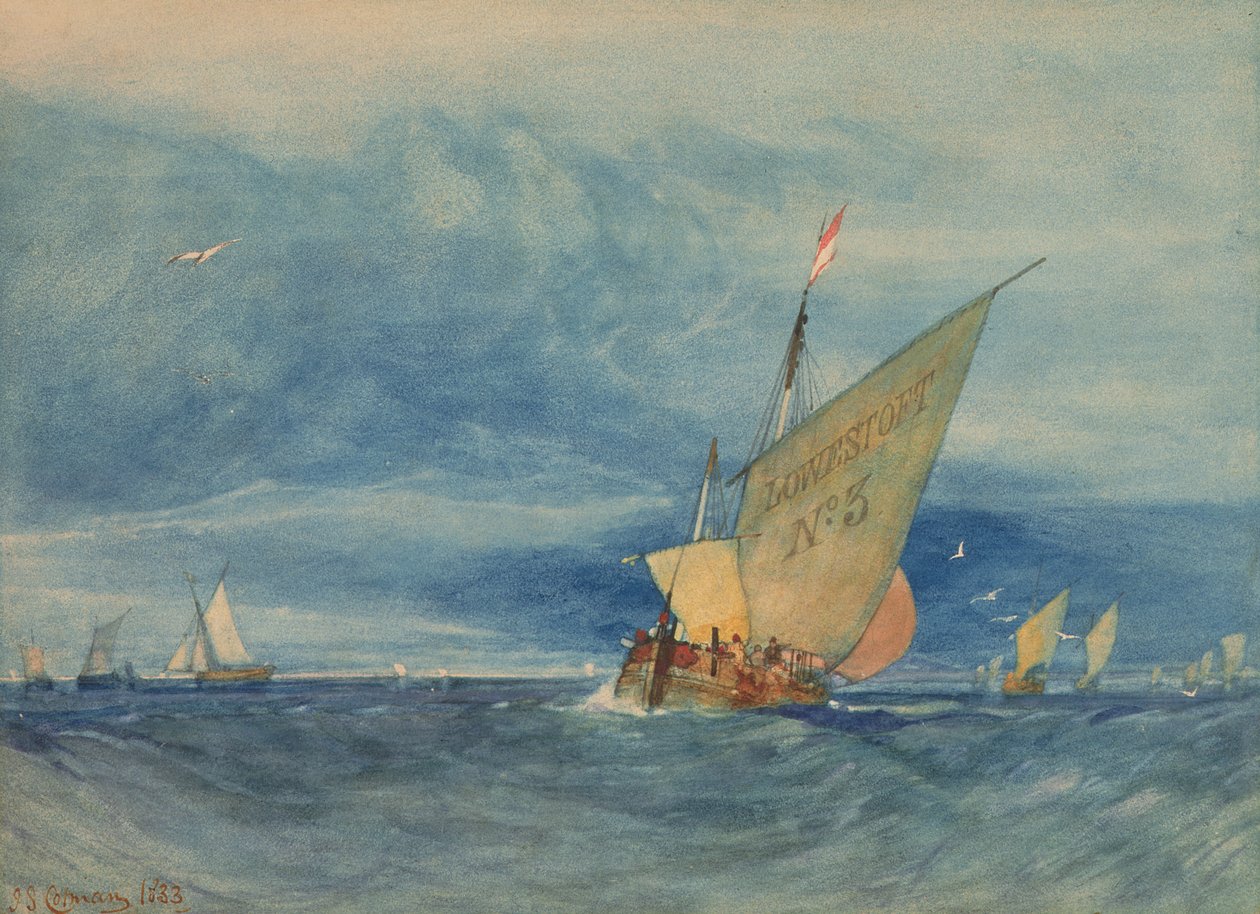 Voor Lowestoft: Frisse bries door John Sell Cotman