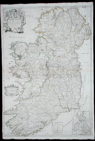 Kaart van Ierland door John Senex