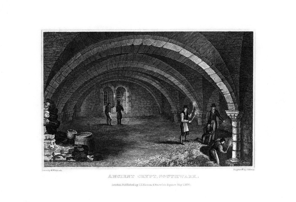 Oude crypte, Southwark door John Shury