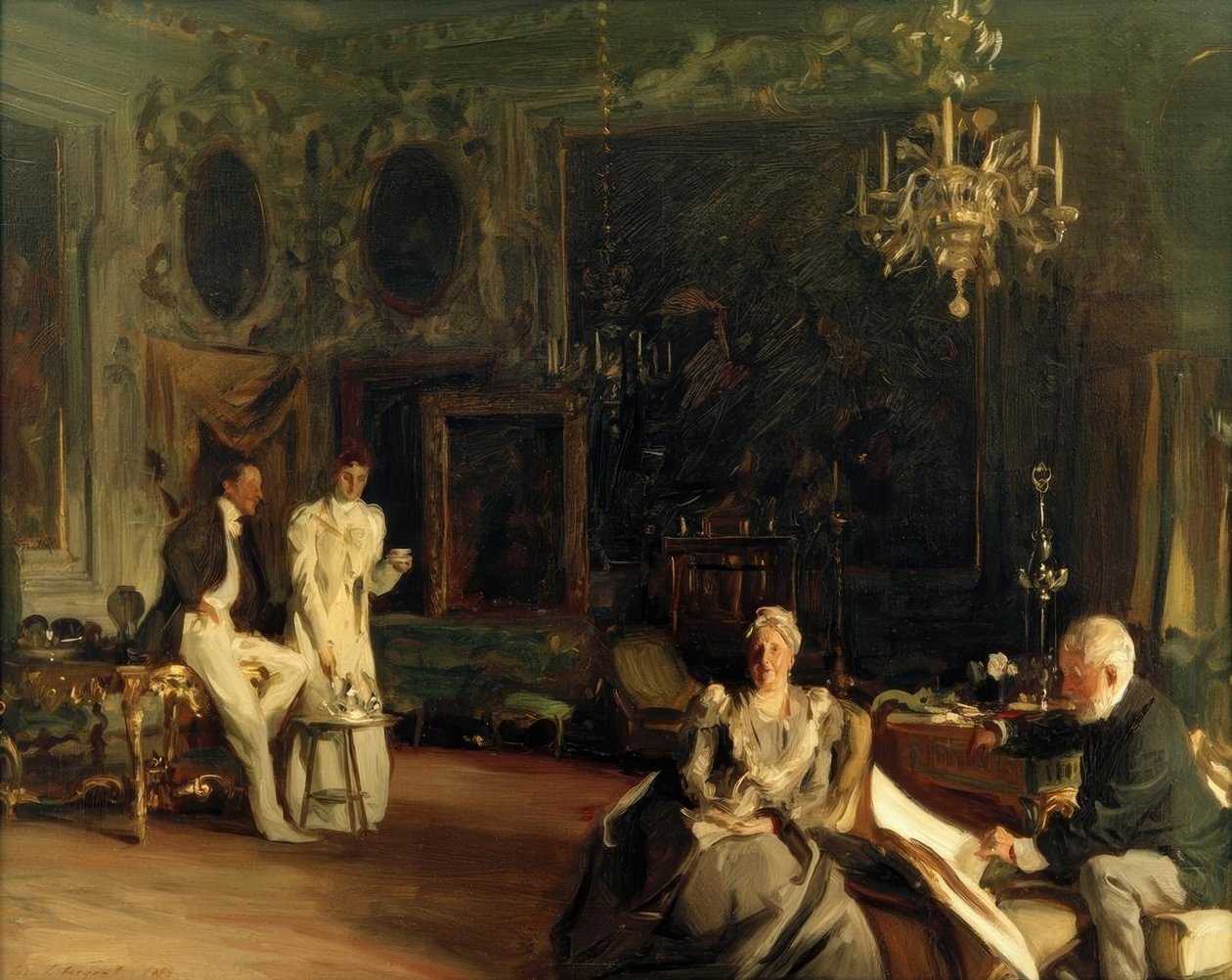 Een interieur in Venetië door John Singer Sargent