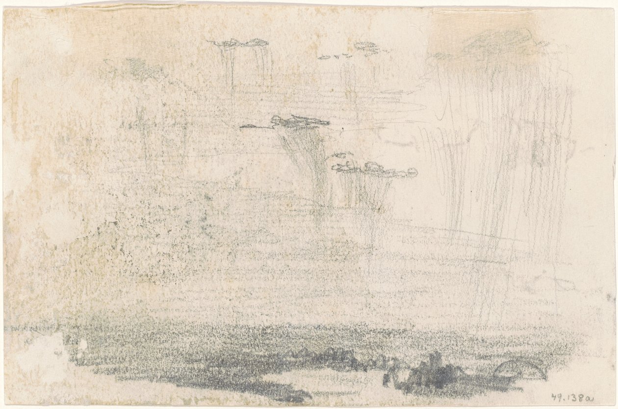 Wolken [verso] door John Singer Sargent