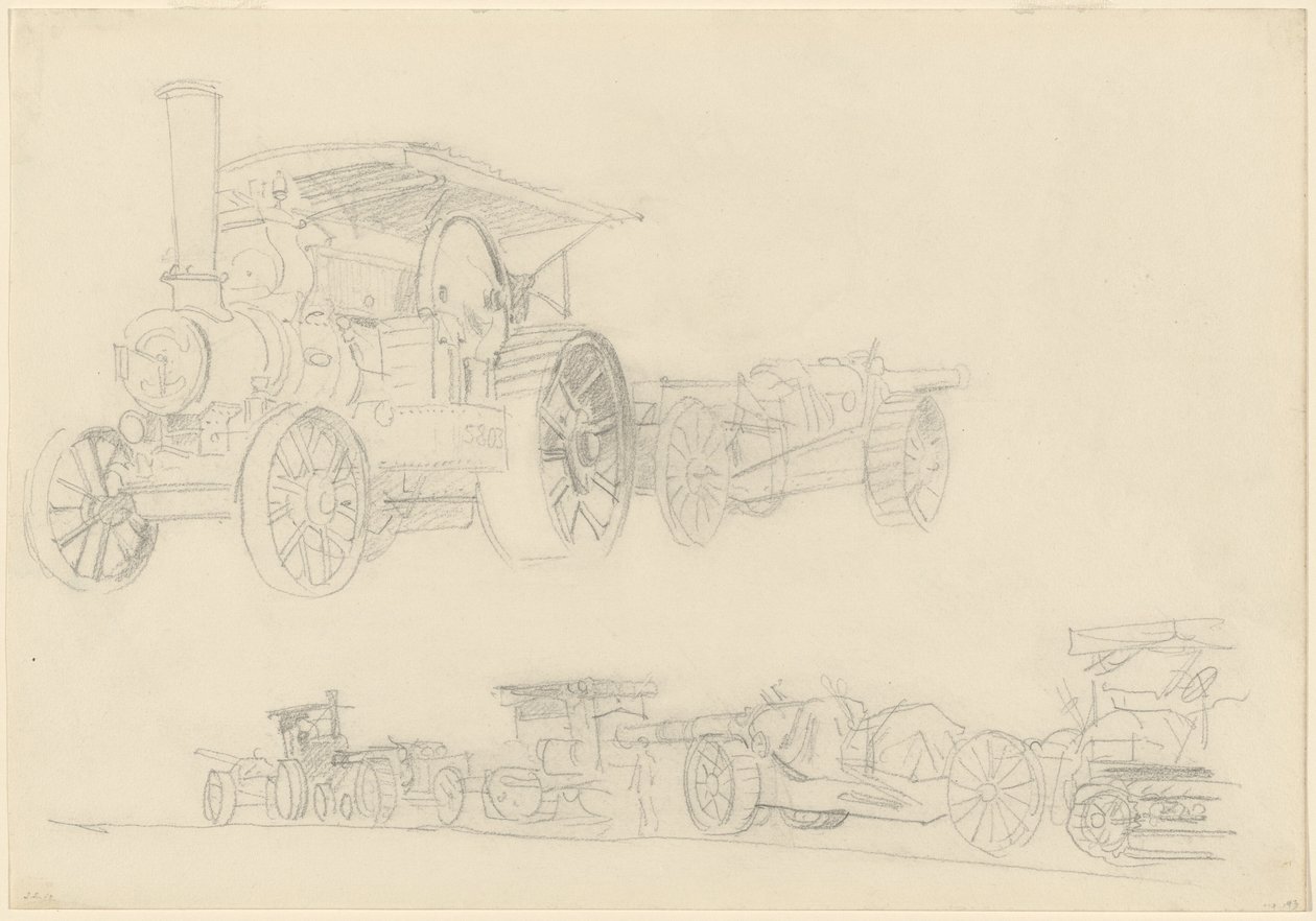 Kanonwagens, Frankrijk door John Singer Sargent