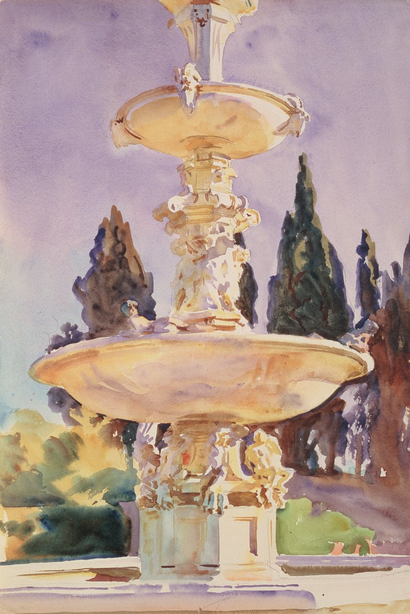 In een Medici-villa, c.1907 door John Singer Sargent