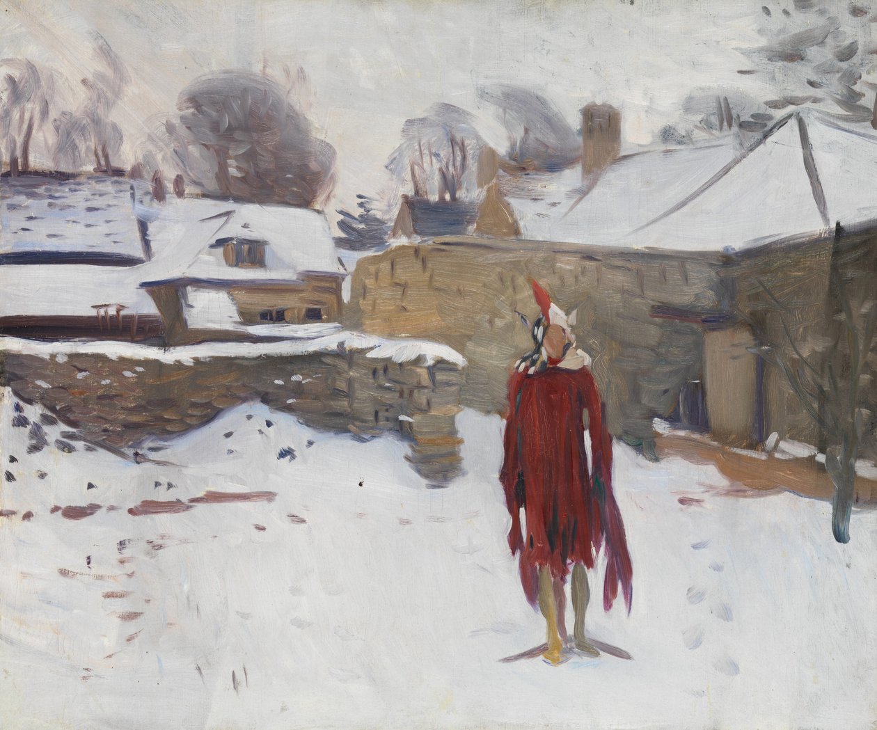 Mannetje in de Sneeuw door John Singer Sargent