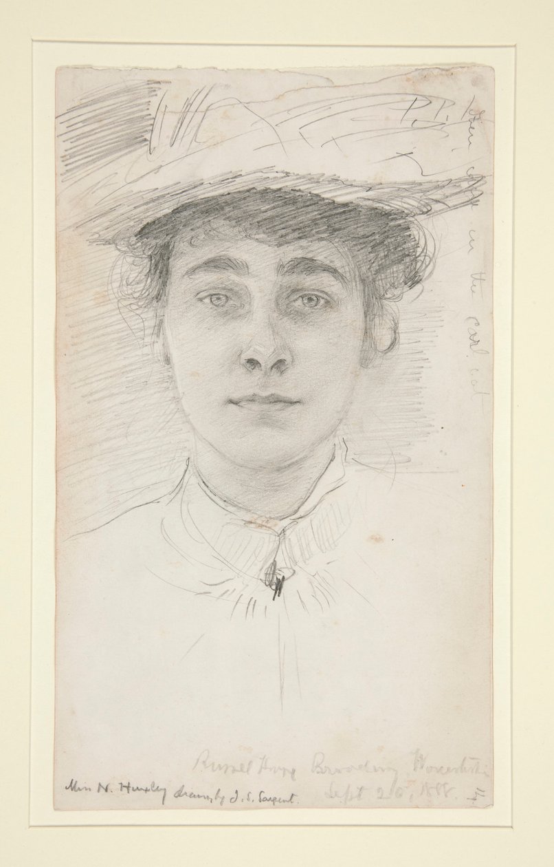 Miss N. Huxley door John Singer Sargent