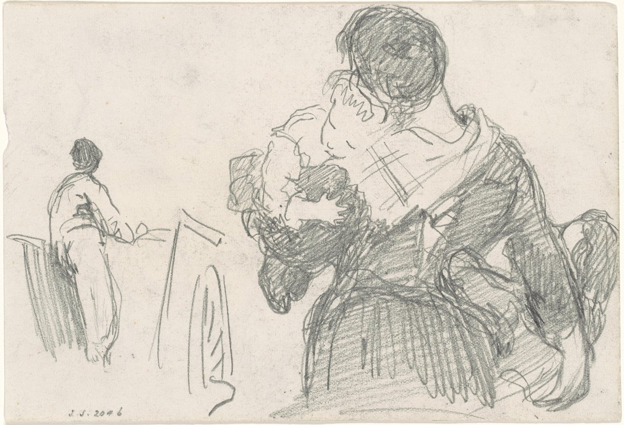 Moeder en Kind [recto] door John Singer Sargent