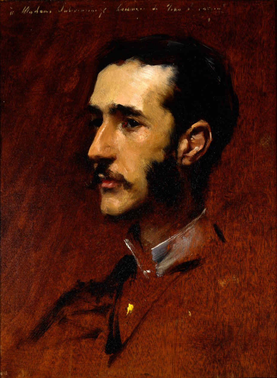 Ramon Subercaseaux, ca. 1880 (olieverf op paneel) door John Singer Sargent