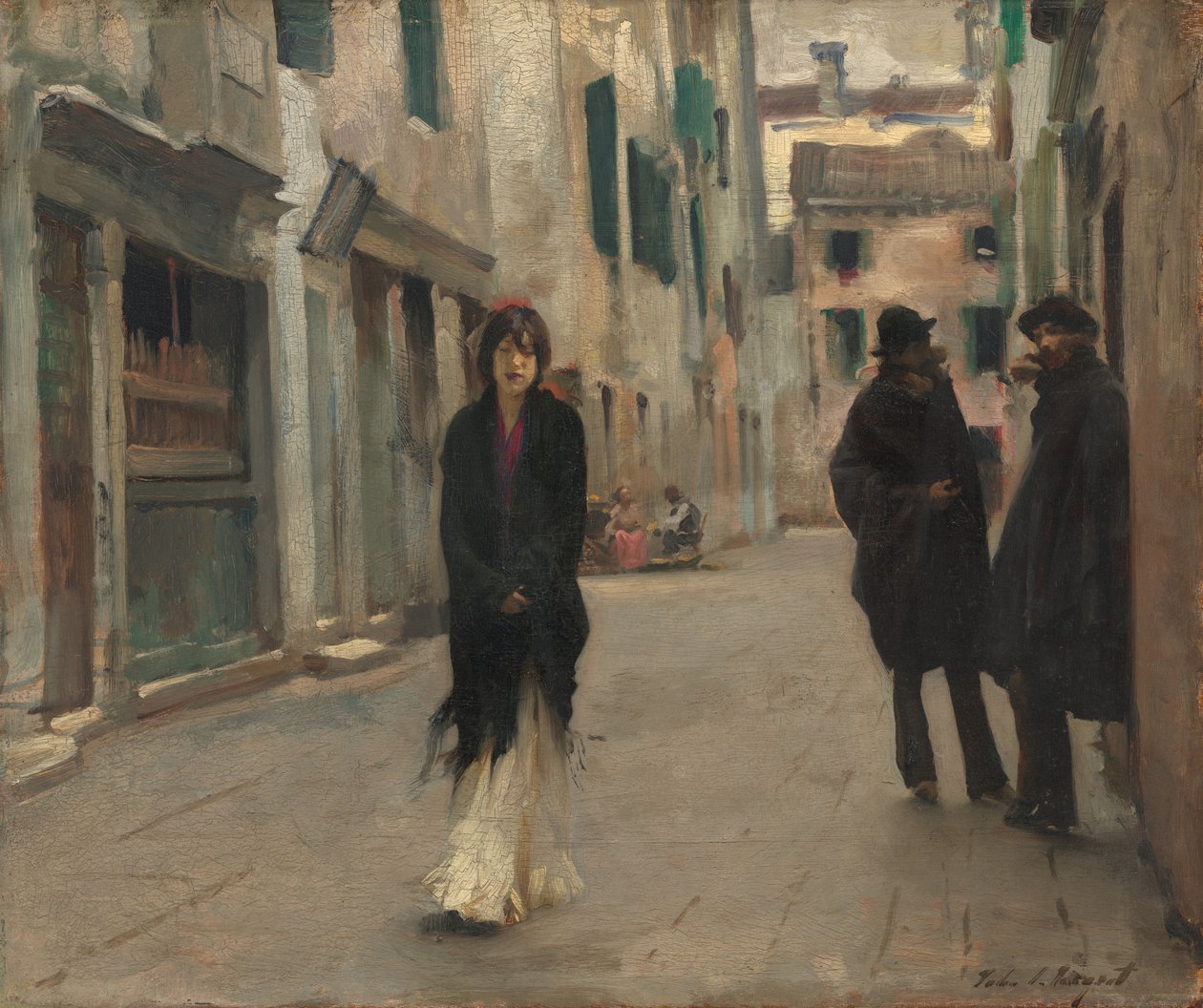 Straat in Venetië door John Singer Sargent
