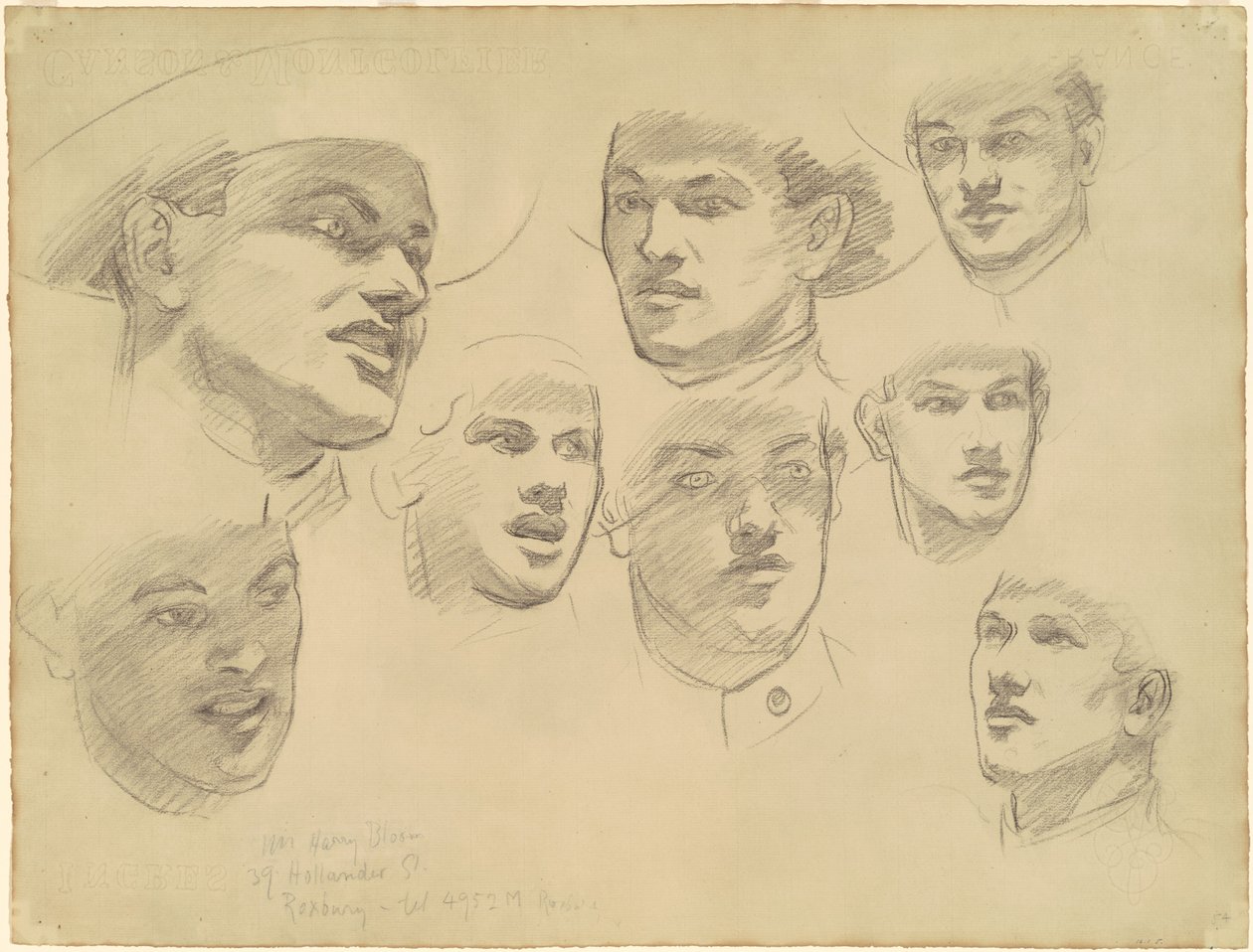 Studies voor "De Oorlog Ingaan" door John Singer Sargent