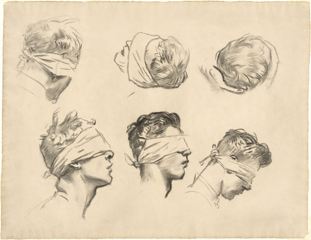 Studies voor "Gassed" door John Singer Sargent