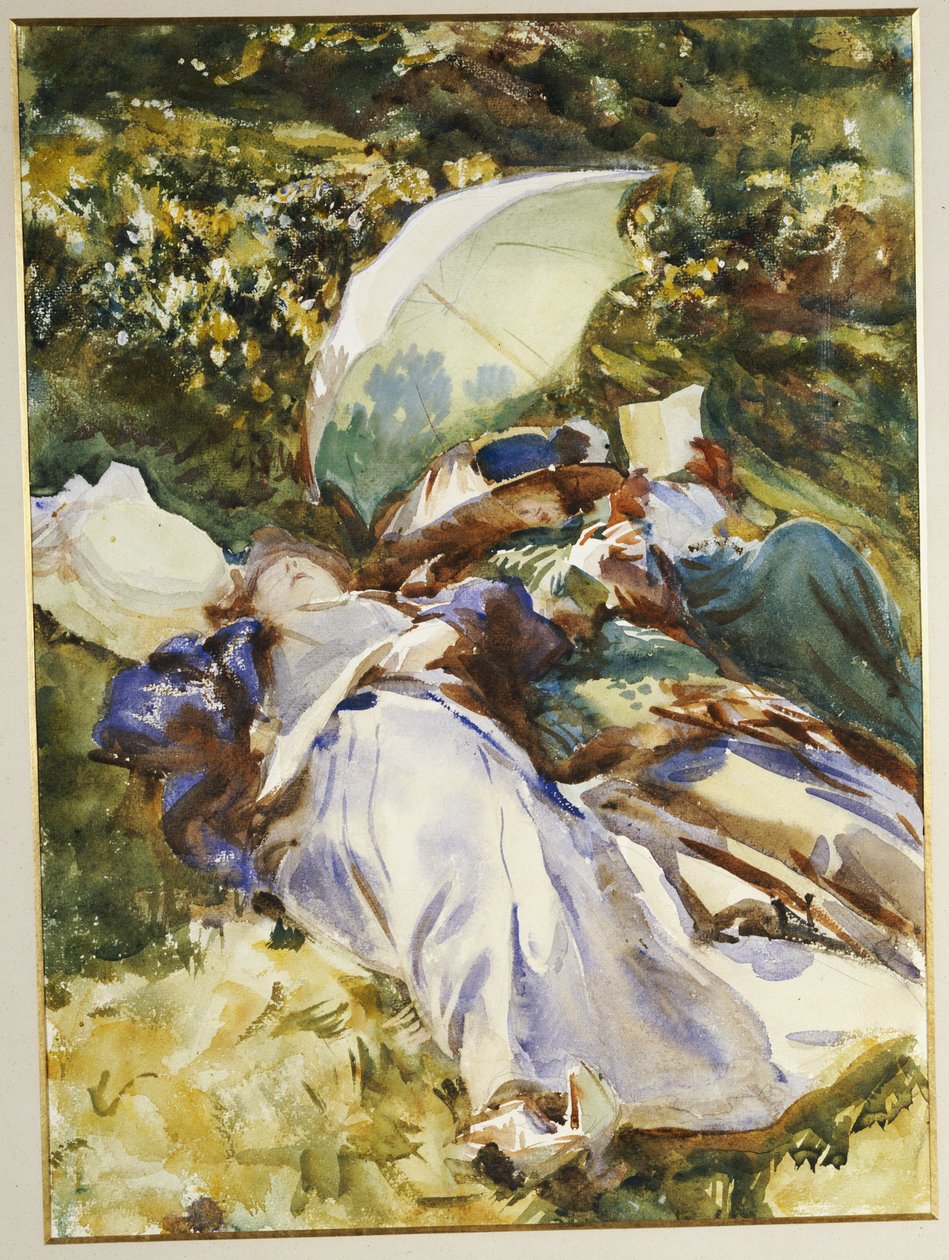 De Groene Parasol, c.1910 door John Singer Sargent