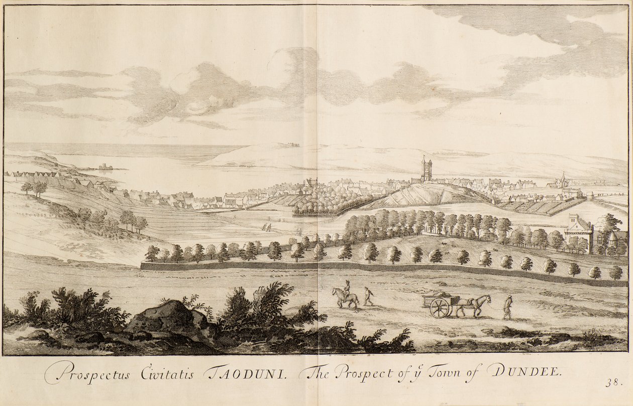 Het Uitzicht op de Stad Dundee door John Slezer