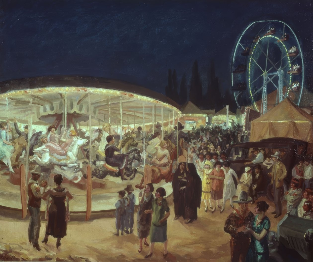 Carnaval in Santa Fe door John French Sloan