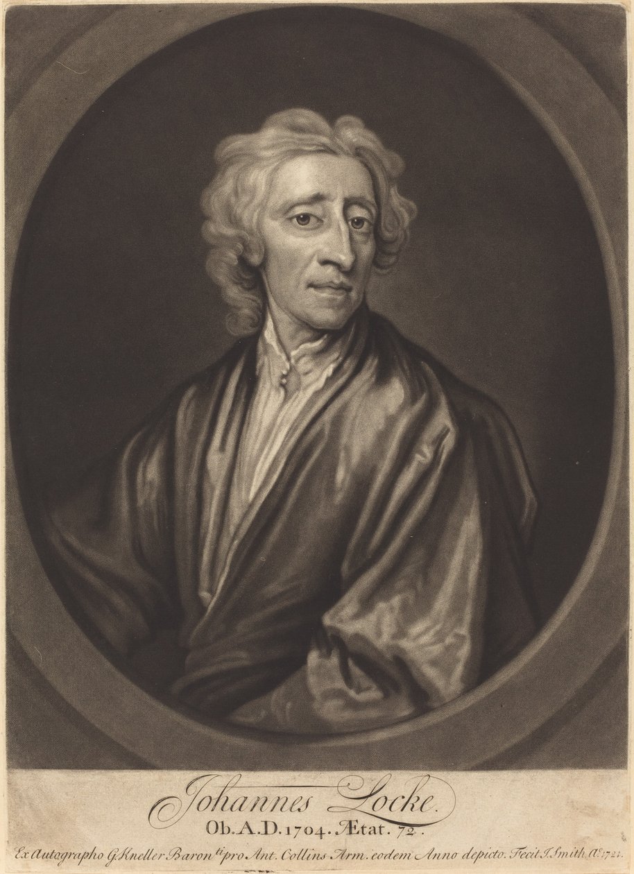 John Locke door John Smith after Sir Godfrey Kneller