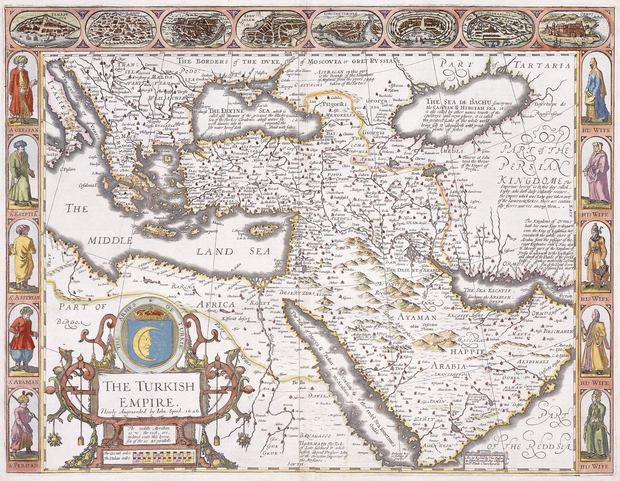 Het Turkse Rijk, 1626 door John Speed