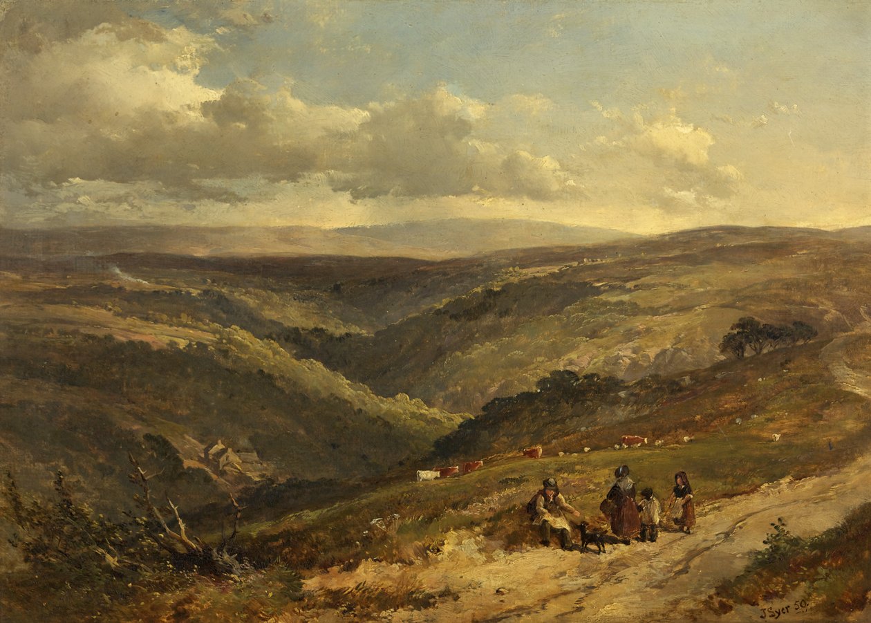 Porlock Road en Doone Valley door John Syer