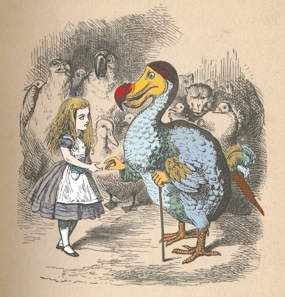 Alice en de Dodo door John Tenniel