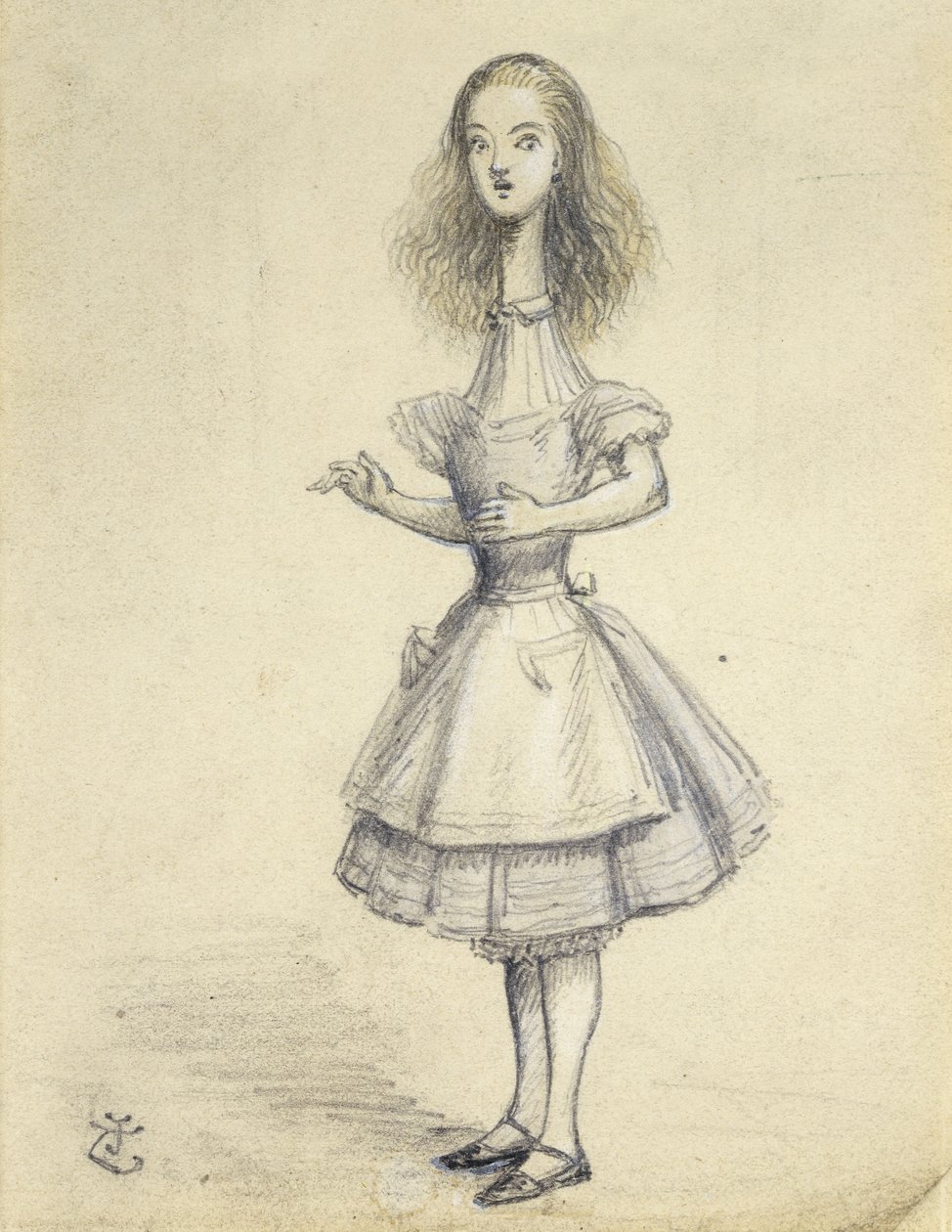 "Curioser en Curioser" door John Tenniel