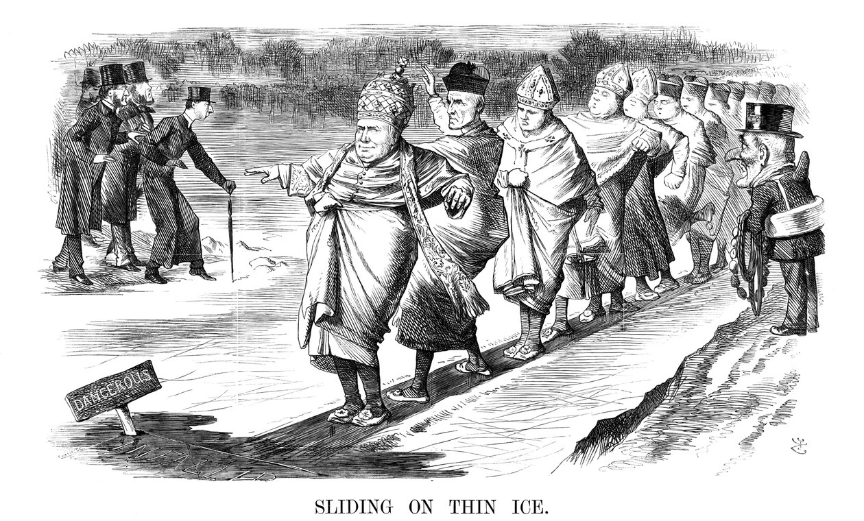 Glijden op dun ijs door John Tenniel