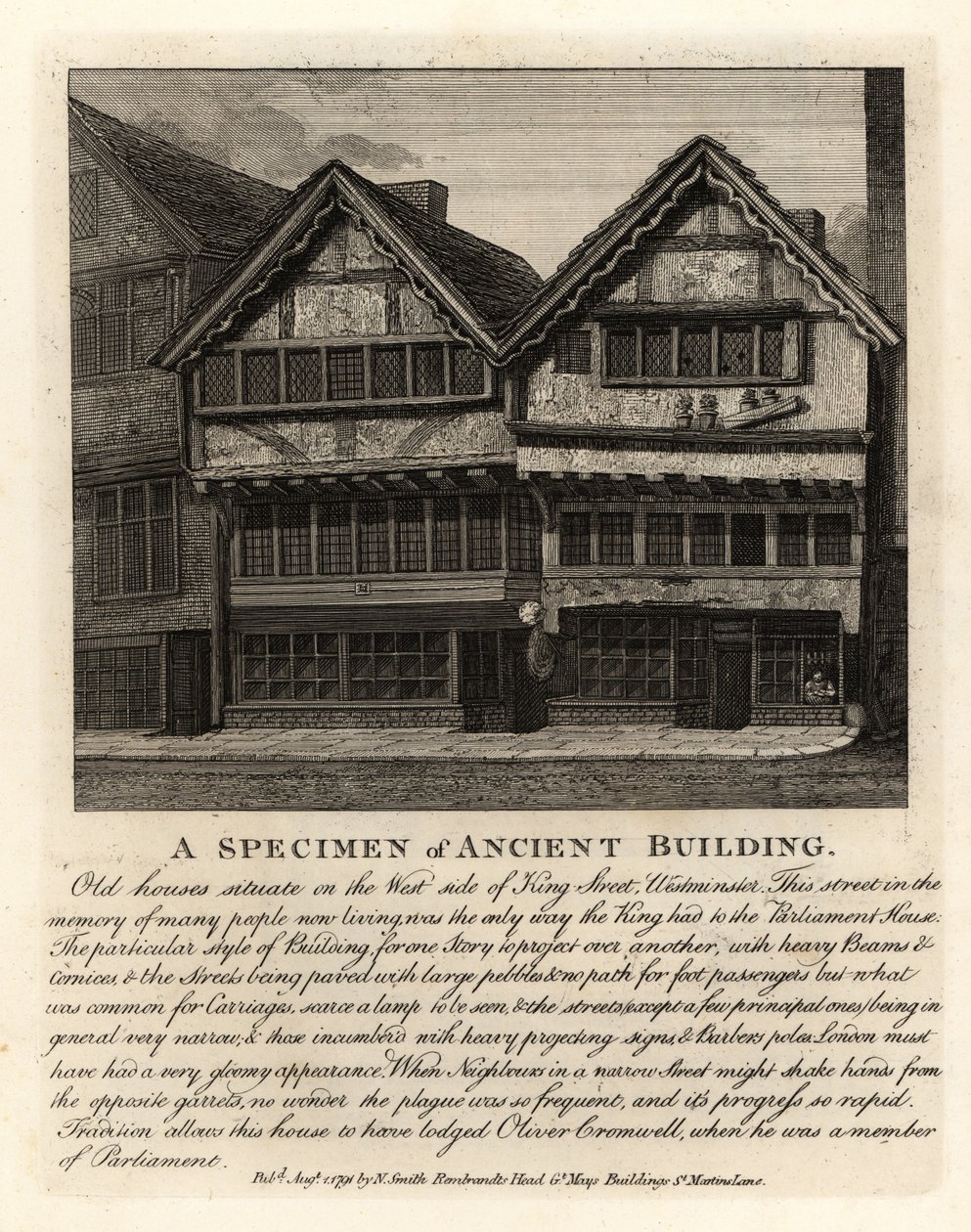 Een voorbeeld van oude bouwkunst door John Thomas Smith