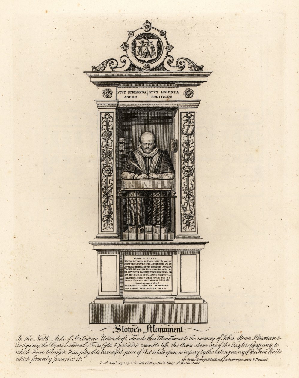 John Stowe, historicus en antiquair door John Thomas Smith
