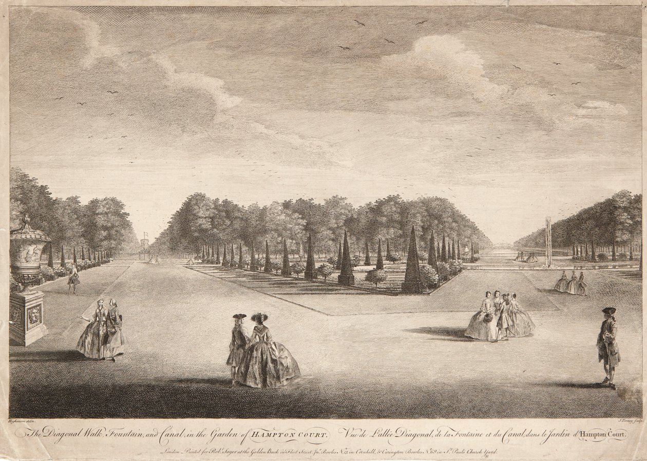 Het Diagonale Pad, Fontein en Kanaal door John Tinney