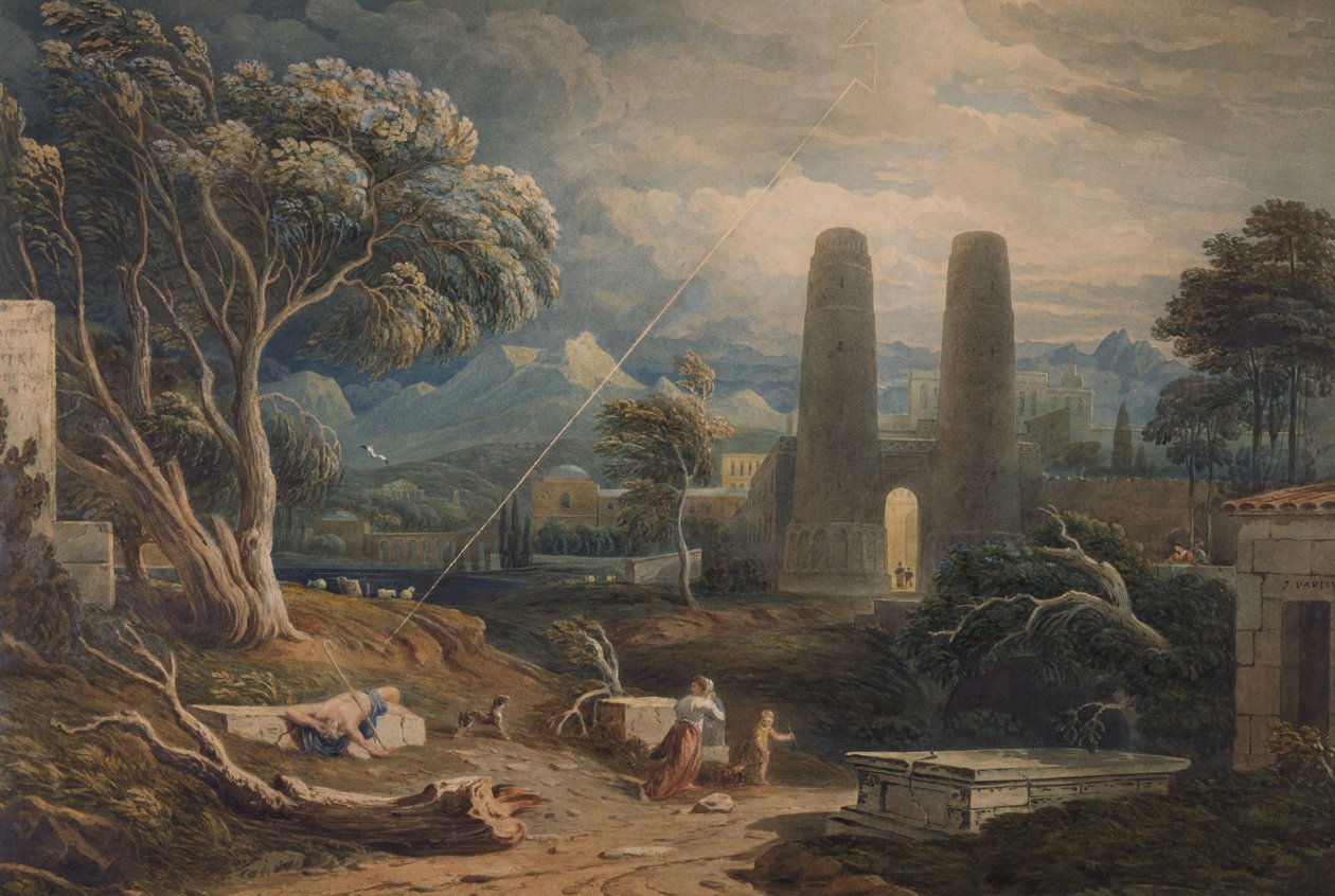 Een onweersbui, 1817-1818 door John Varley