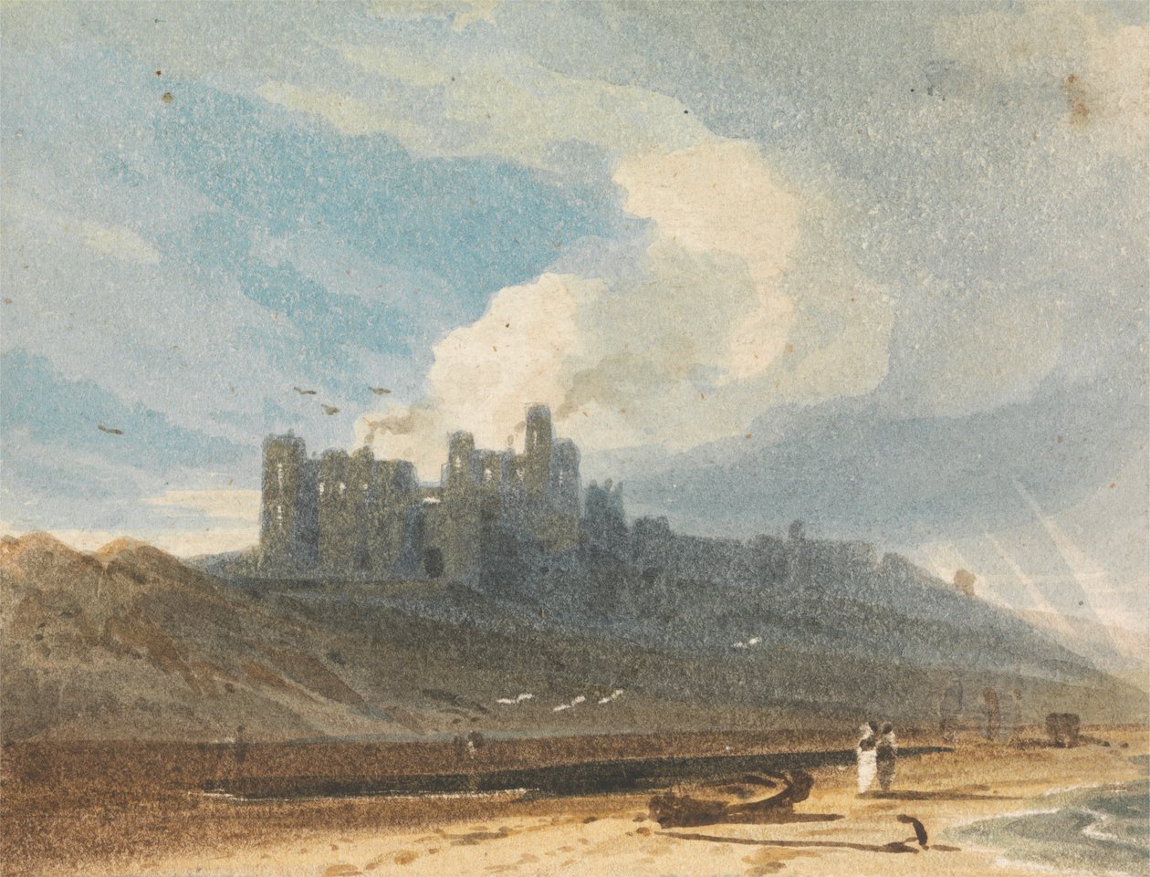 Bamburgh Castle, Northumberland door John Varley
