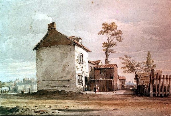 Pesthuizen, Tothill Fields door John Varley