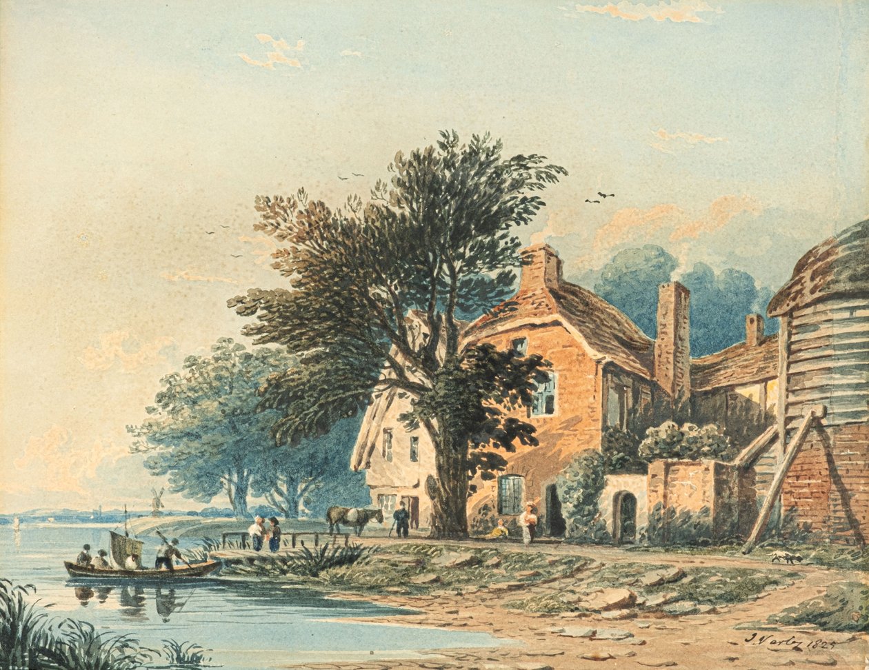 Landschap vanaf Millbank door John Varley