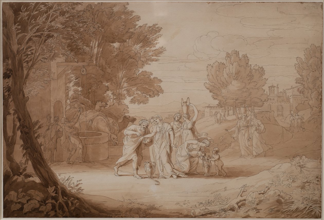 Rebecca bij de bron, 1807 door John White Abbott