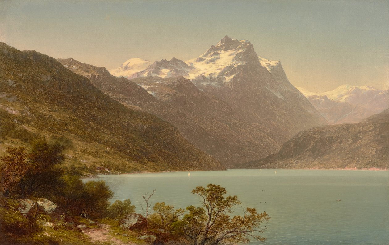 Alpenmeer door John William Casilear