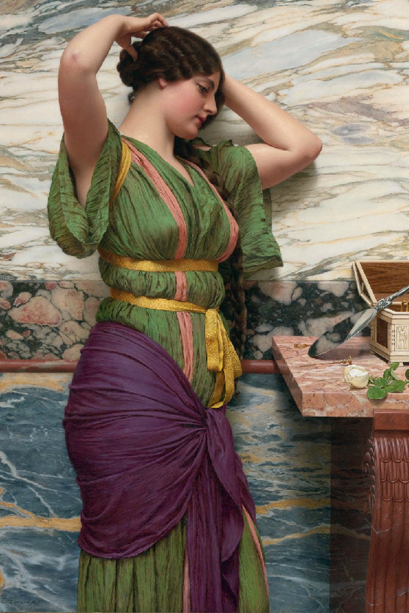 Een eerlijke reflectie, 1915 door John William Godward