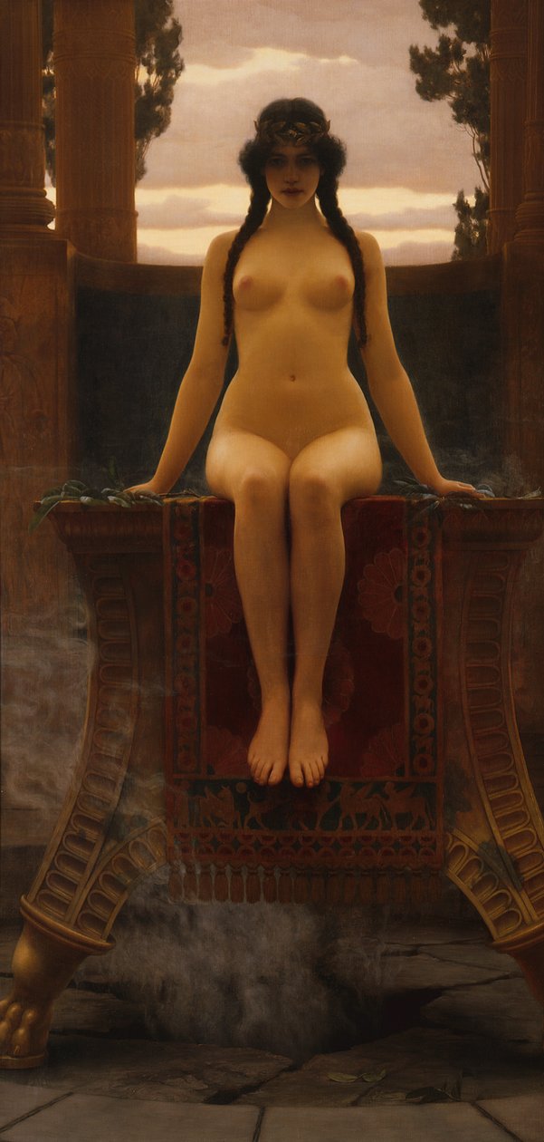 Het orakel van Delphi door John William Godward