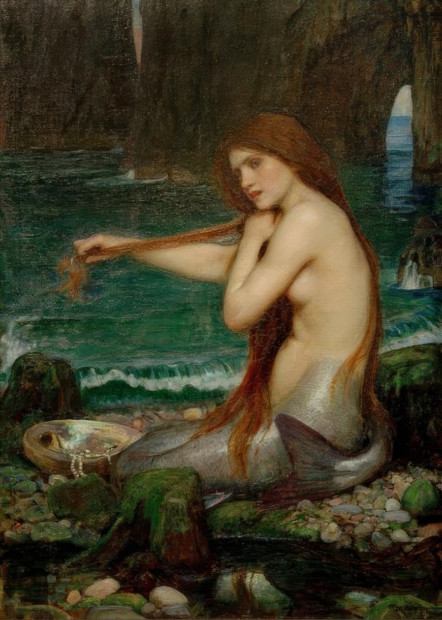 Een zeemeermin door John William Waterhouse