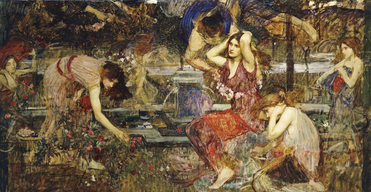 Flora en de Zefieren door John William Waterhouse