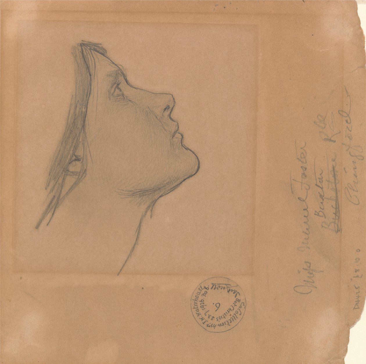Studie voor "Lamia" door John William Waterhouse