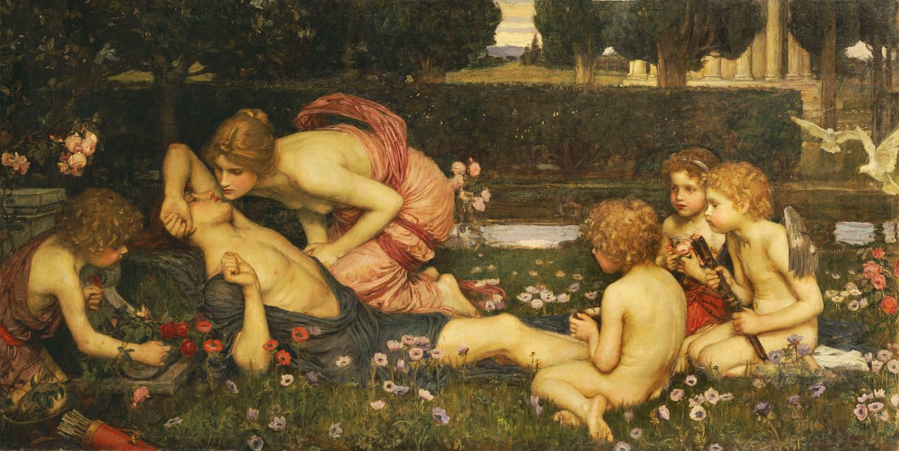 Het Ontwaken van Adonis door John William Waterhouse