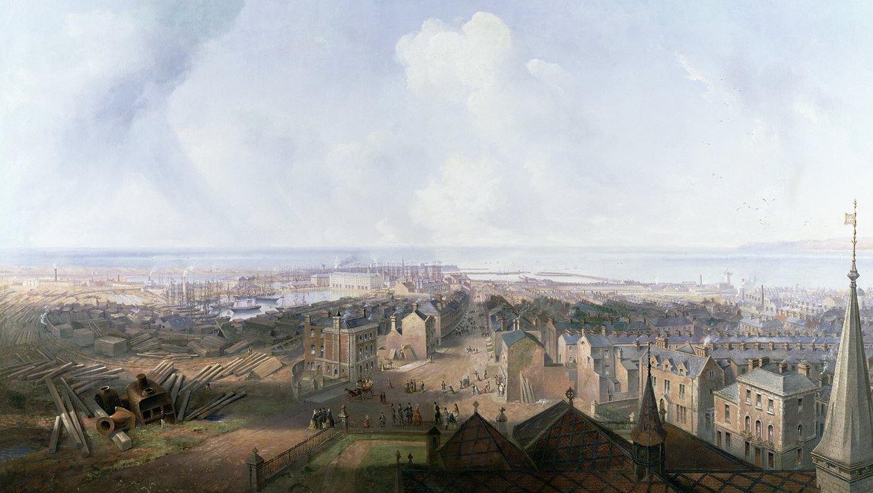 West Hartlepool in het Jaar 1859 door John Wilson Carmichael
