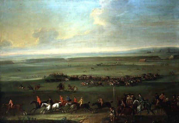 De startpost in Newmarket door John Wootton