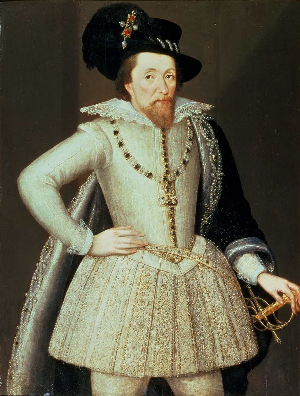 James I, halflang portret door John de Critz