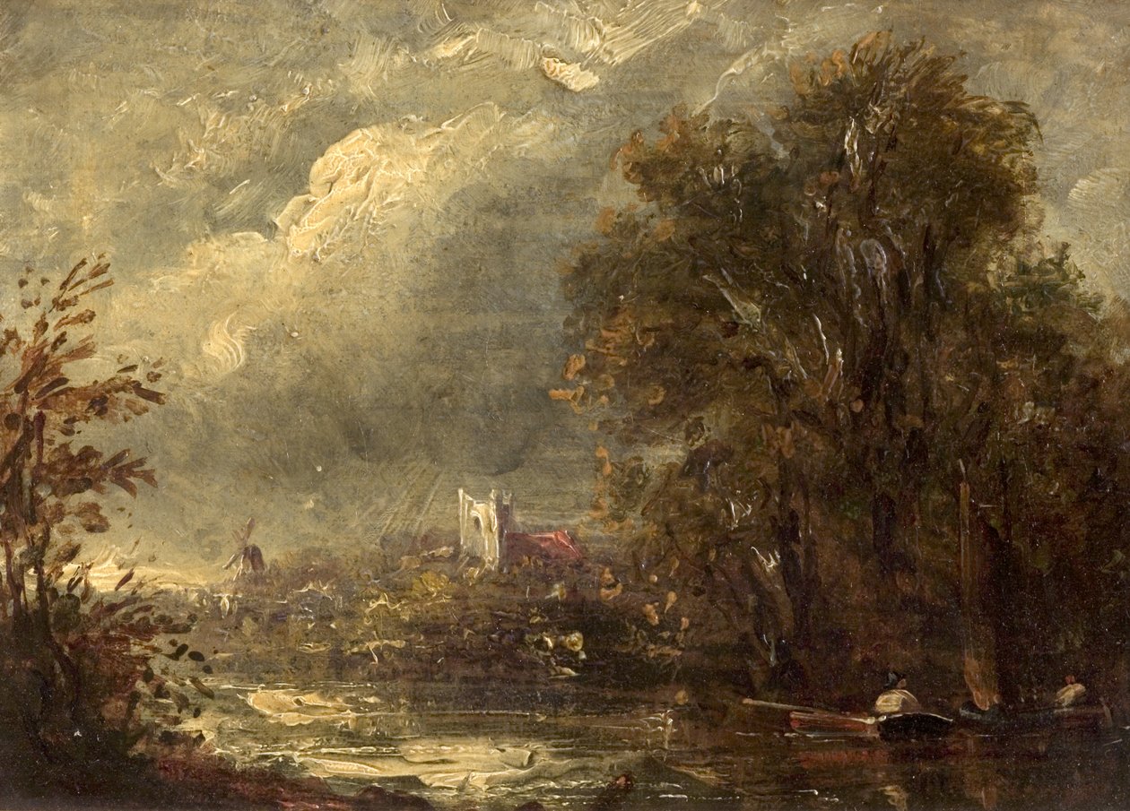 Op de Stour, 19e eeuw door John manner of Constable