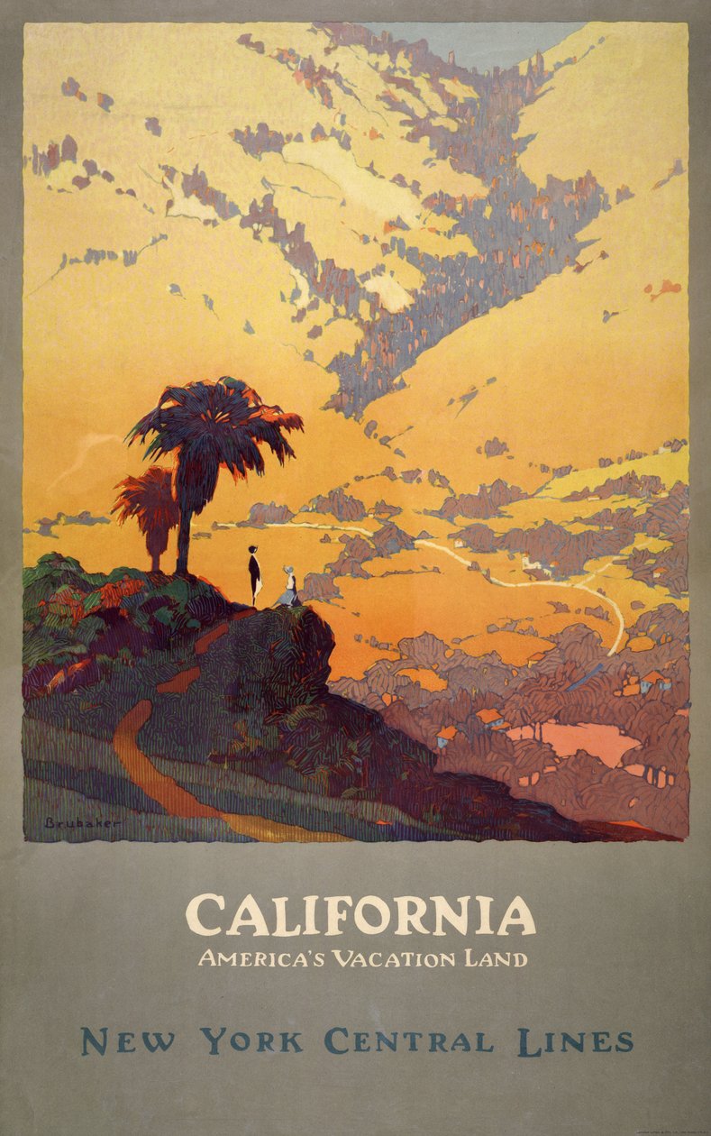 Californië Reisposter door Jon O. Brubaker