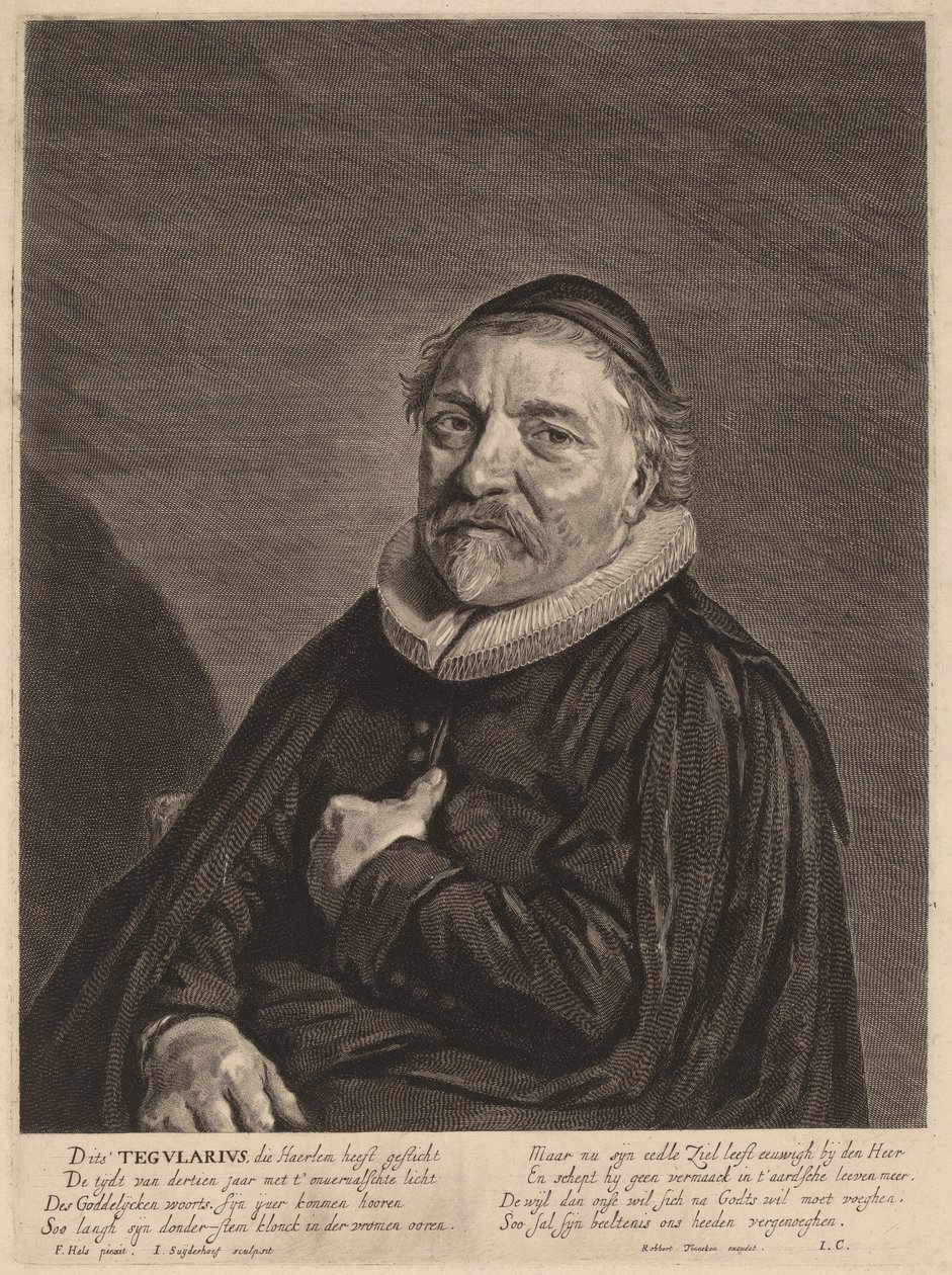 Adriaen Tegularius door Jonas Suyderhoff after Frans Hals