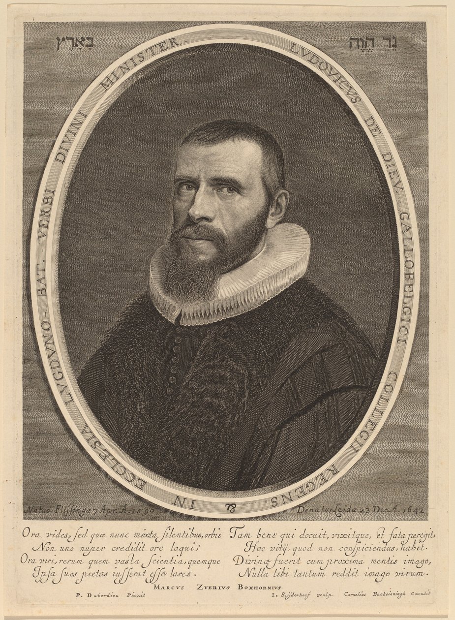 Lodewijk de Dieu door Jonas Suyderhoff after Pieter Dubordieu