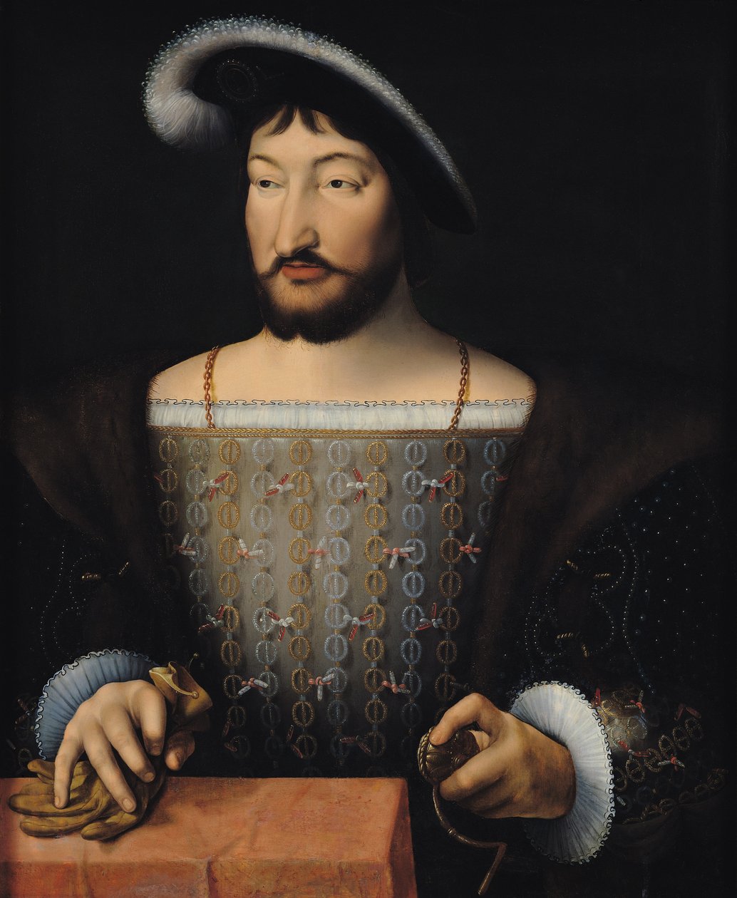 Francois I (1497-1547) door Joos van Cleve
