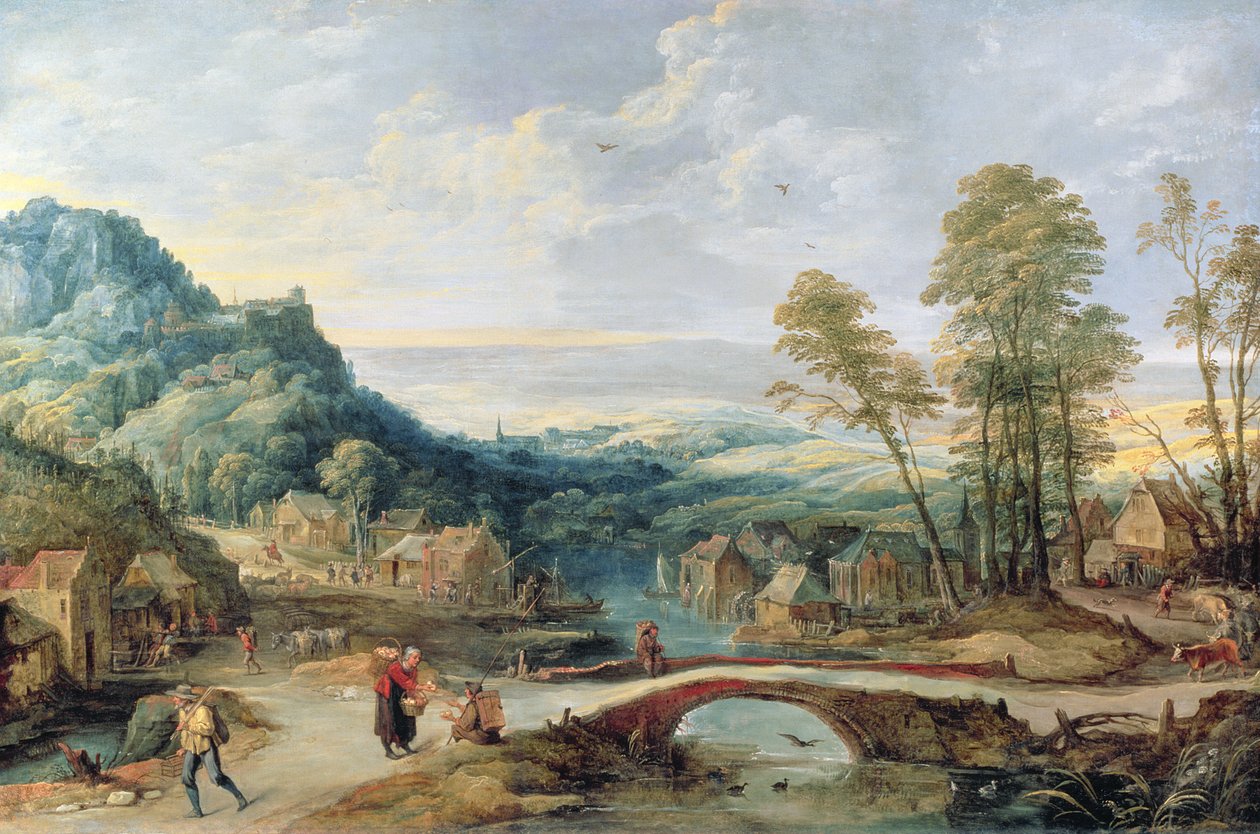 Landschap door Joos or Josse de Momper